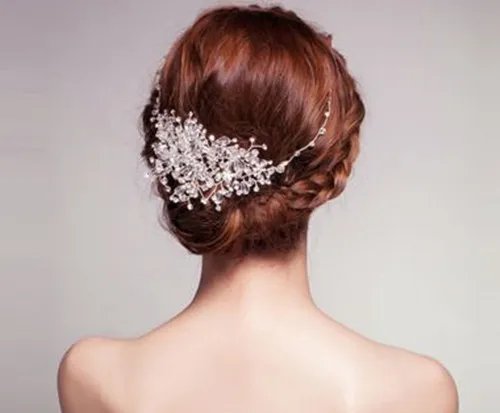 短发新娘盘发图片欣赏 三种魅力新娘必备的短发造型