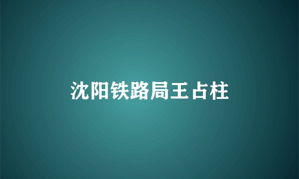 沈阳铁路局王占柱