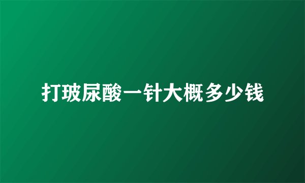 打玻尿酸一针大概多少钱