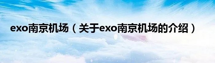 exo南京机场（关于exo南京机场的介绍）