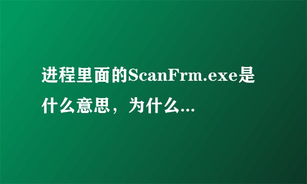 进程里面的ScanFrm.exe是什么意思，为什么结束不了？