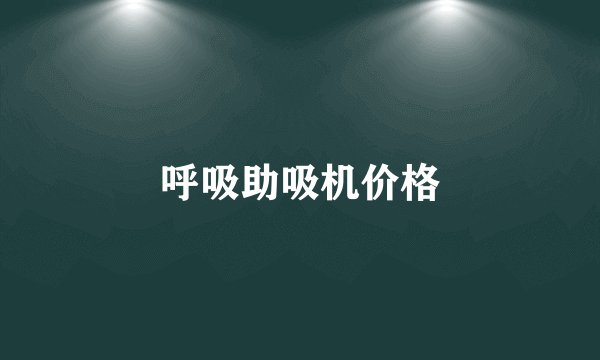 呼吸助吸机价格