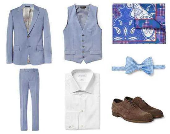 只有合适正确的新郎礼服搭配，才能衬托出新郎的气质魅力，如何搭配？