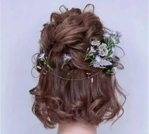 短发新娘盘发图片欣赏 三种魅力新娘必备的短发造型