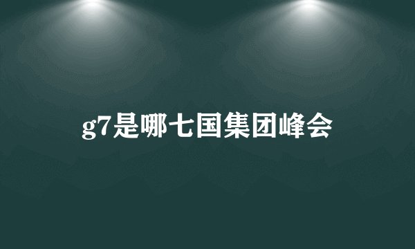 g7是哪七国集团峰会