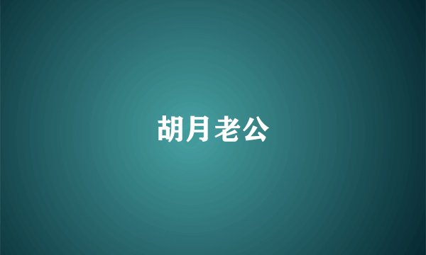 胡月老公