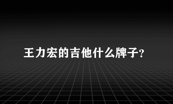 王力宏的吉他什么牌子?