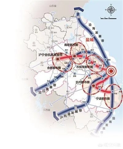 现在中国长江三角洲指在哪里的经济圈，代表城市有哪些？