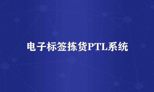 电子标签拣货PTL系统