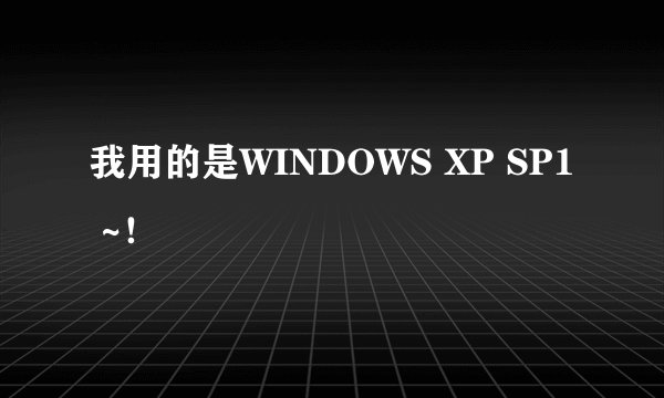 我用的是WINDOWS XP SP1 ~！