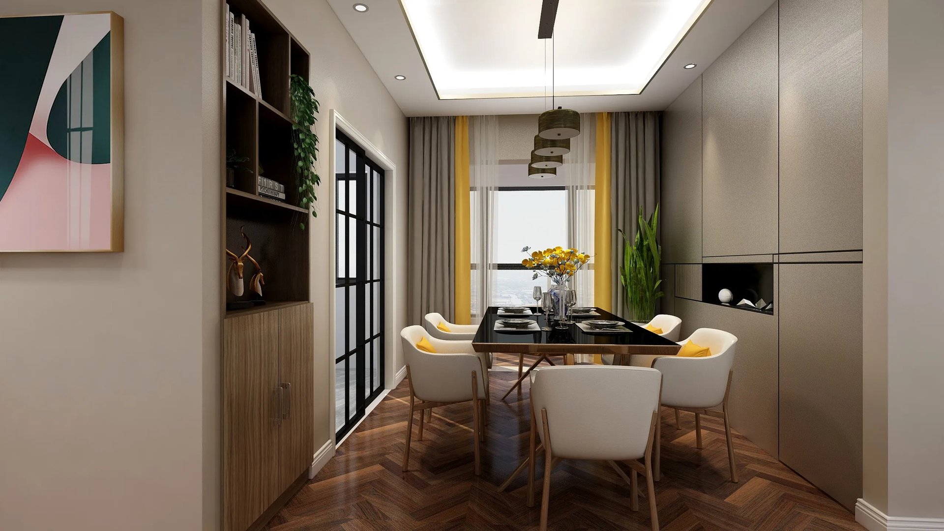 大连市甘井子区-中海万锦公馆122平米现代轻奢风格案例