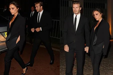 贝克汉姆现时装周为妻子助阵  一家四口十分抢眼