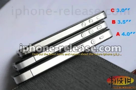 最新消息：iPhone 5将发布三款不同尺寸的版本