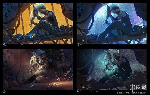 LOL银色之牙阿卡丽概念图曝光 红色眼眸神似卡卡西!