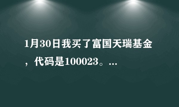 1月30日我买了富国天瑞基金，代码是100023。我想问到底100022和100023有什么区别？