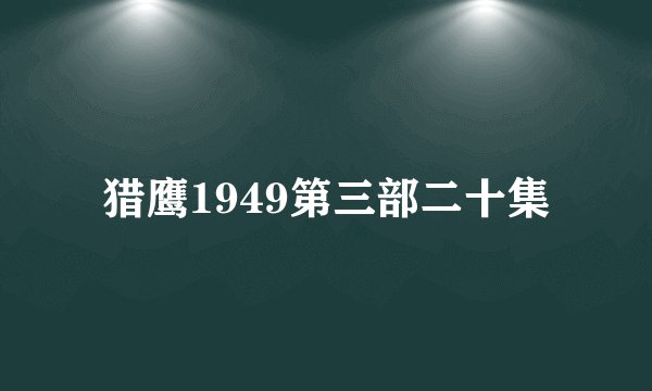 猎鹰1949第三部二十集