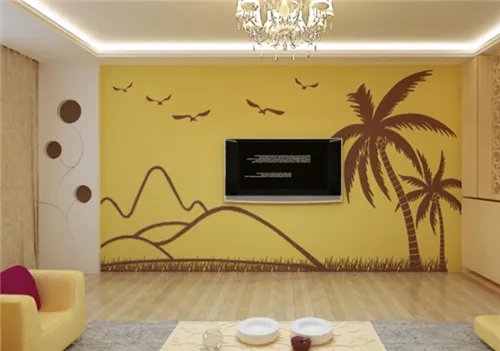 新款电视背景墙效果图  2017装修背景墙就这样做