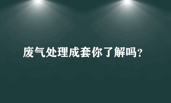 废气处理成套你了解吗？