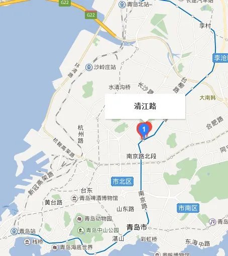 青岛清江路地铁站离北站近还是青岛站近