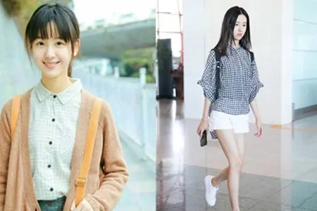 参加活动的陈都灵在线追星 和假笑男孩合影称自己假笑女艺人