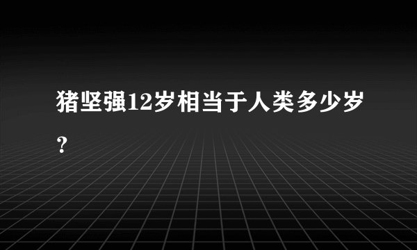 猪坚强12岁相当于人类多少岁？