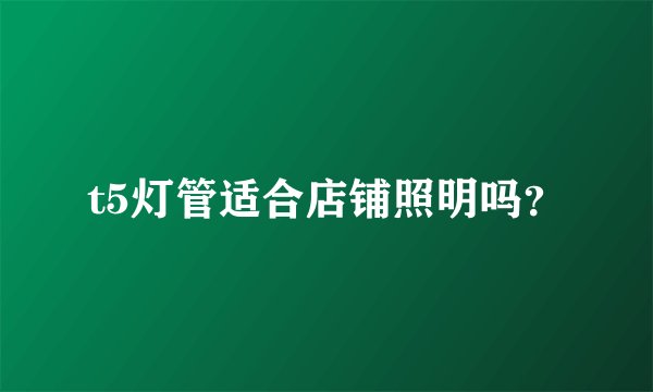 t5灯管适合店铺照明吗?