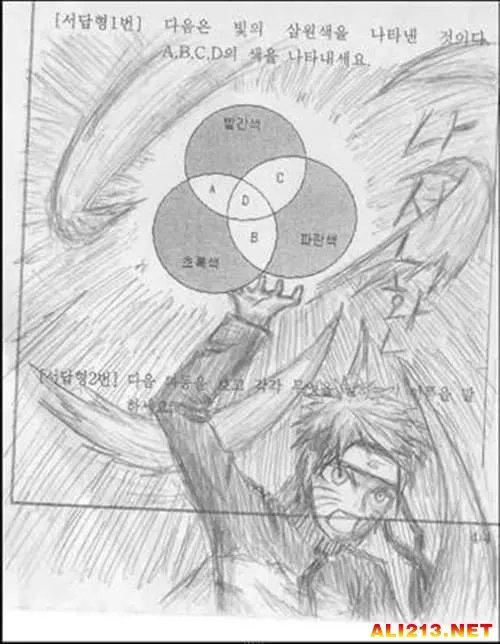 杜甫涂鸦算什么？看韩国考生在试卷上的终极涂鸦