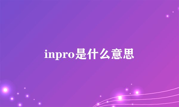 inpro是什么意思