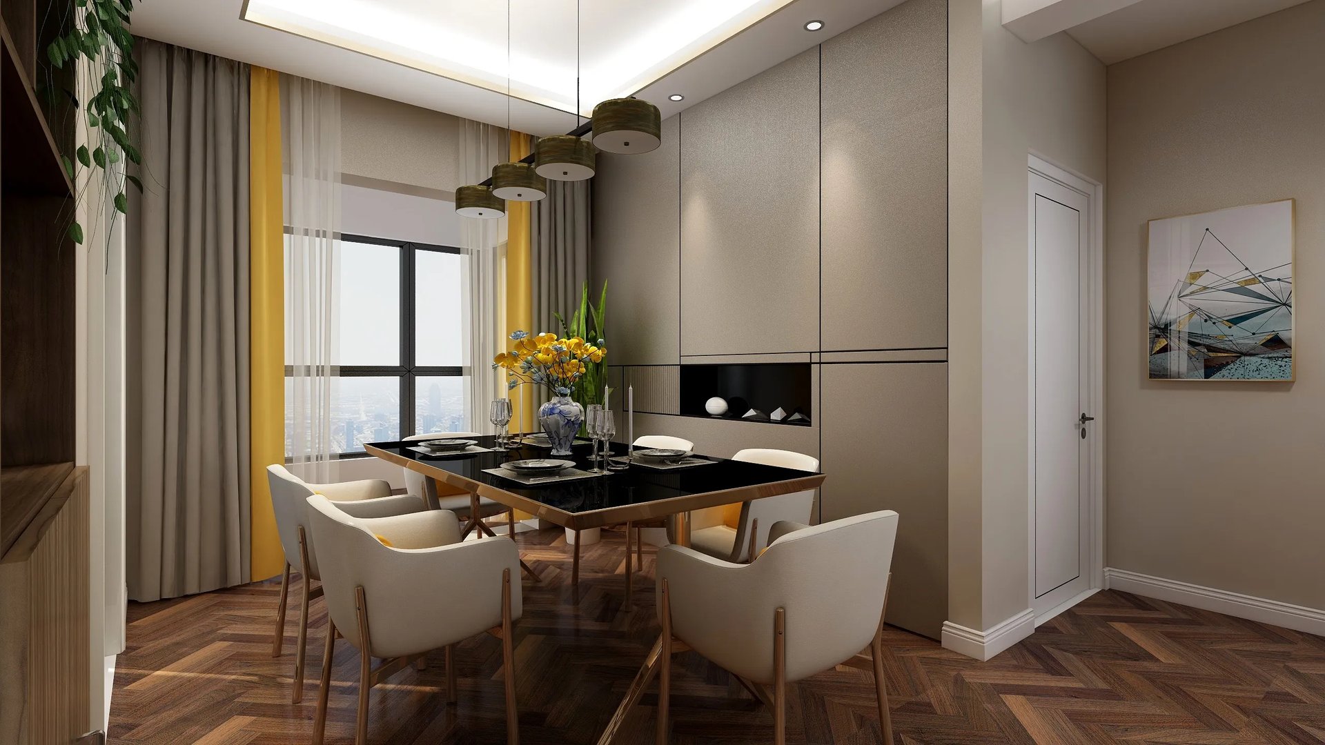 大连市甘井子区-中海万锦公馆122平米现代轻奢风格案例