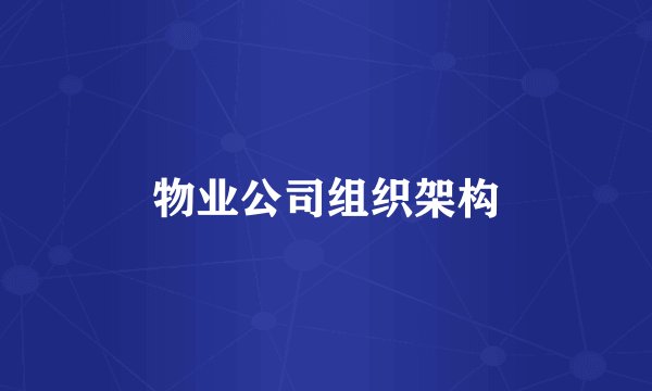 物业公司组织架构