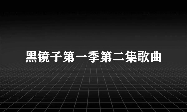 黑镜子第一季第二集歌曲