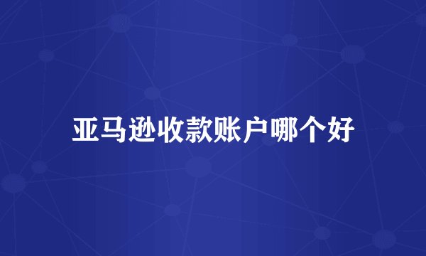亚马逊收款账户哪个好
