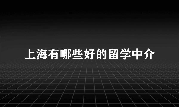 上海有哪些好的留学中介