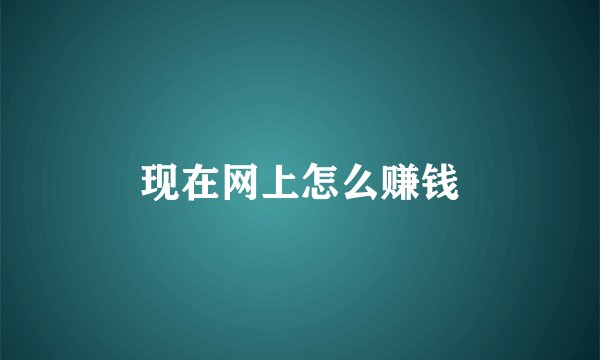 现在网上怎么赚钱