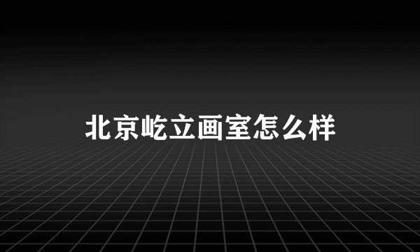 北京屹立画室怎么样