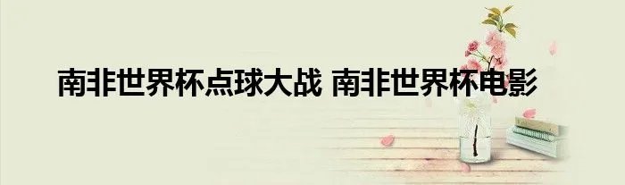 南非世界杯点球大战 南非世界杯电影