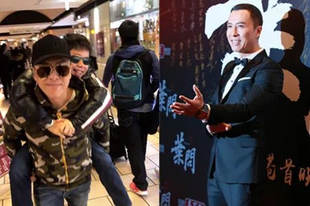 甄子丹背儿子逛街 父爱满满惹人羡慕