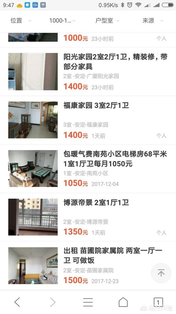 在定西1500元能租到什么样的房子？