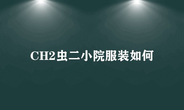 CH2虫二小院服装如何