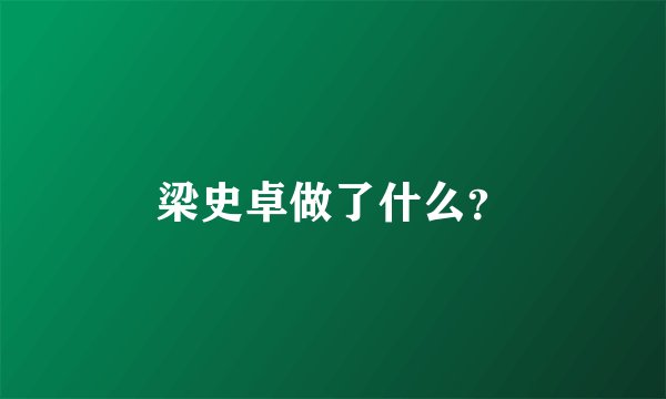 梁史卓做了什么？