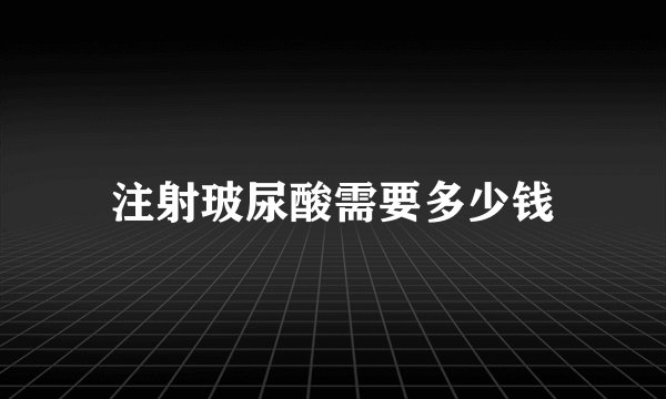 注射玻尿酸需要多少钱