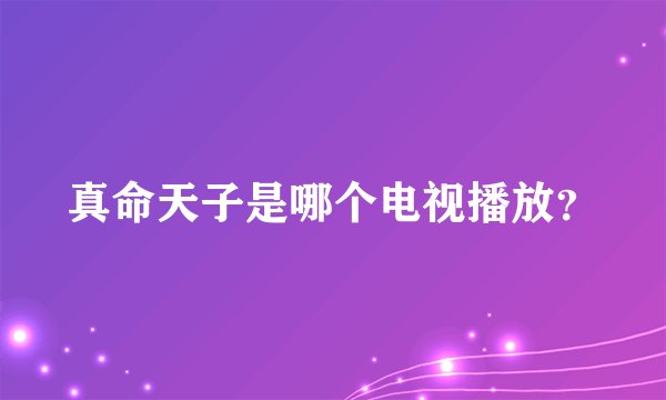 真命天子是哪个电视播放？