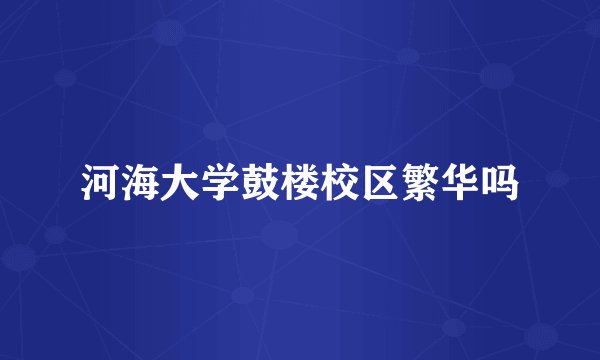 河海大学鼓楼校区繁华吗