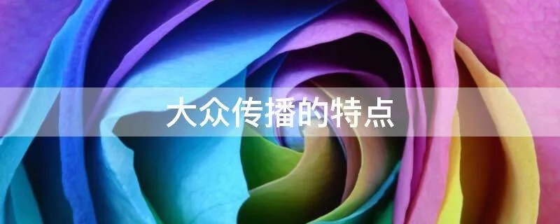 大众传播的特点