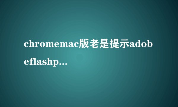 chromemac版老是提示adobeflashplayer过期遭到阻止怎么解决？