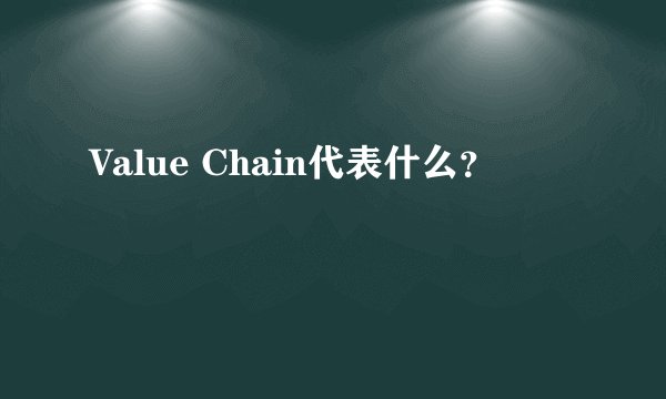 Value Chain代表什么？