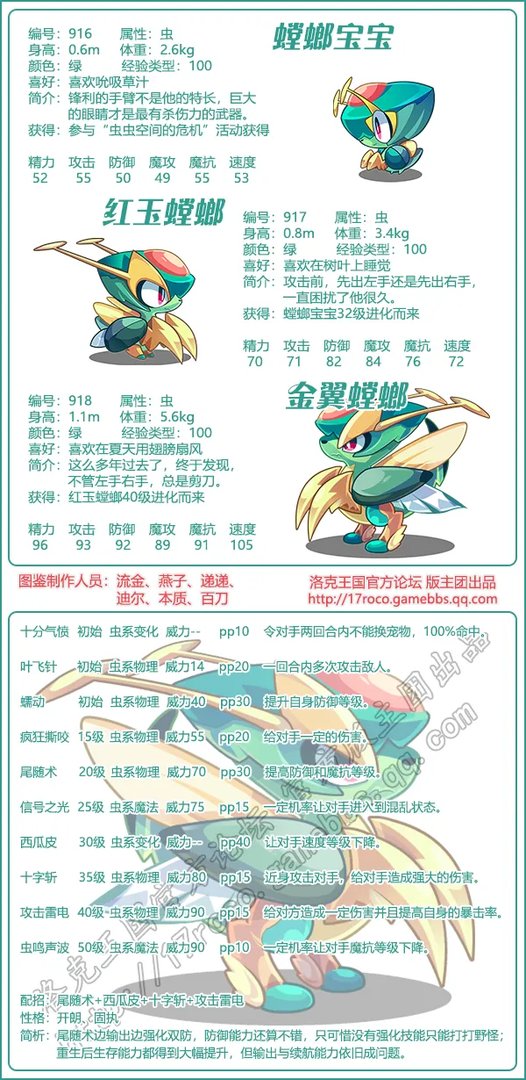 洛克王国金翼螳螂技能搭配