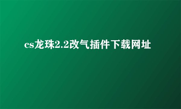 cs龙珠2.2改气插件下载网址