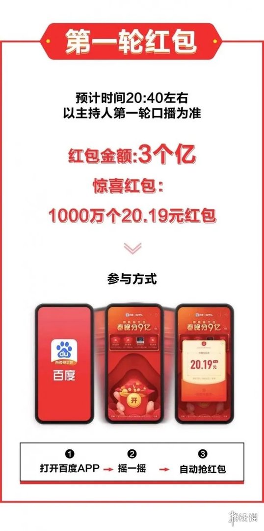 百度App春晚9亿红包获得方法 四轮百度9亿红包雨最强领取技巧教程