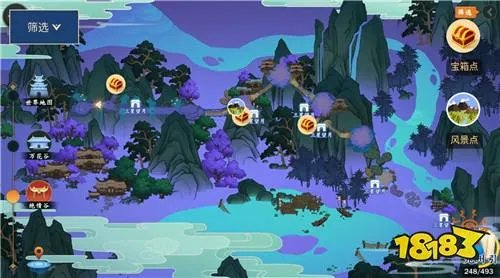 剑网3指尖江湖风景点一览 已知宝箱合集解析